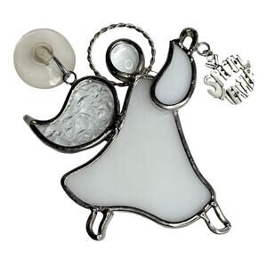 Stained Glass Angel Ornament Special Teacher Charm Sun Catcher Window Hang Decor